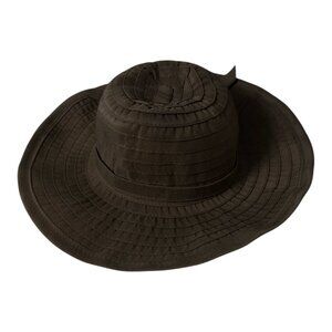California Hat Company Packable Wide Brim Sun Hat OS Brown